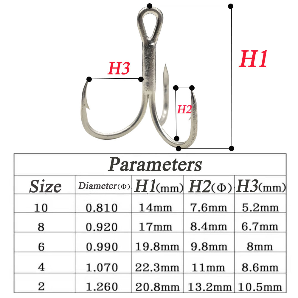AS 100pcs Treble Hooks 4X Stro - Fishing Hook Assortment review and price